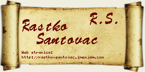 Rastko Santovac vizit kartica
